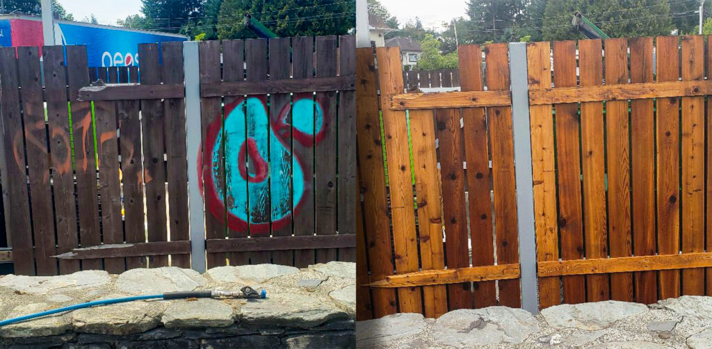 Graffiti Removal and Wood Restoration