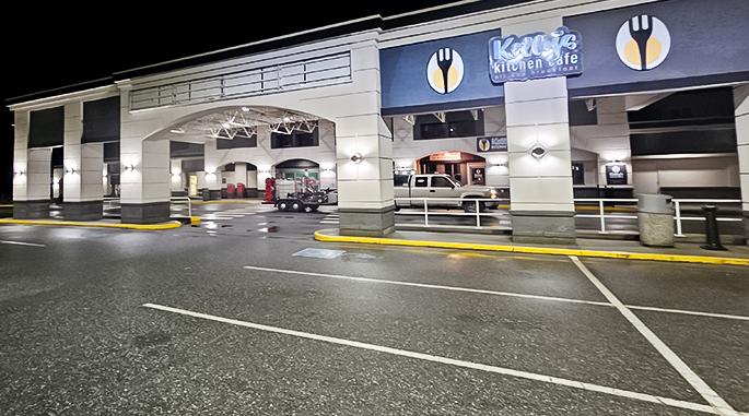 Power Washed Parking Lot